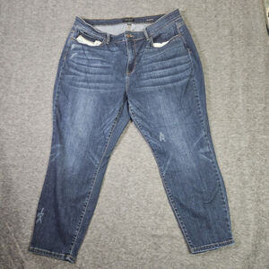 Judy Blue High Rise Women's Relaxed Fit Jeans 22W Cropped JB82251DK-PL